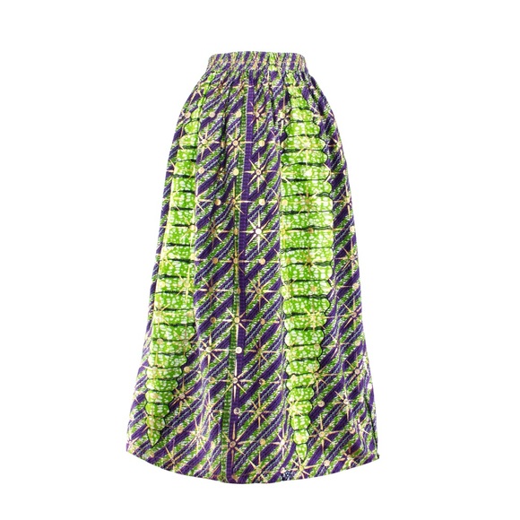Long Maxi Skirt One Size Fit All Cotton Material Boho & Hippie Skirt African - Picture 2 of 2